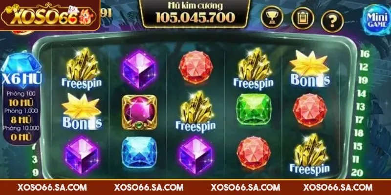 XOSO66 Nổ Hũ Uy Tín, An Toàn Cho Người Chơi Đổi Quà 4 Chủ đề slot kim cương được thiết kế lấp lánh, xa hoa